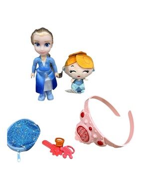 Disney Princess Toy Bundle Elsa Doll Accessories Purse Headband Lot